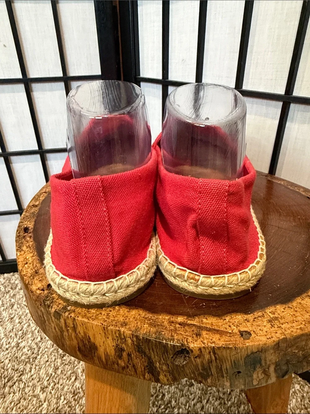 Pour La Victoire Red & Blue Espadrille-Style Slip-On EUC 9.5